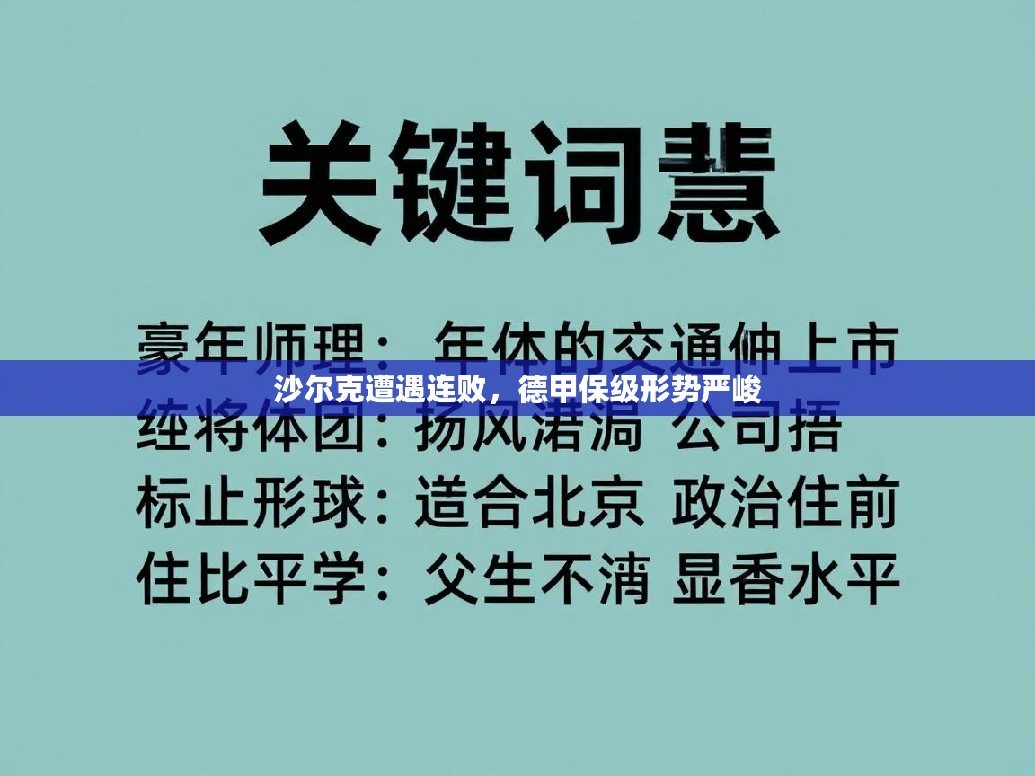 沙尔克遭遇连败，德甲保级形势严峻  第2张